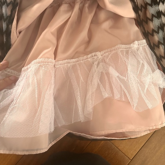 Pink and Black Zigzag Formal Kids Dress - Picture 4 of 8